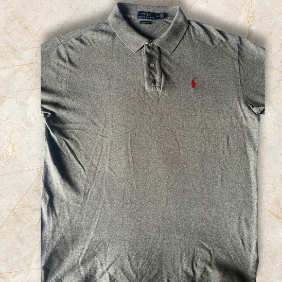 ⚜️Ralph Lauren Dark Grey Polo Shirt with Red Pony Logo - Size Large⚜️ - Picture 6 of 6
